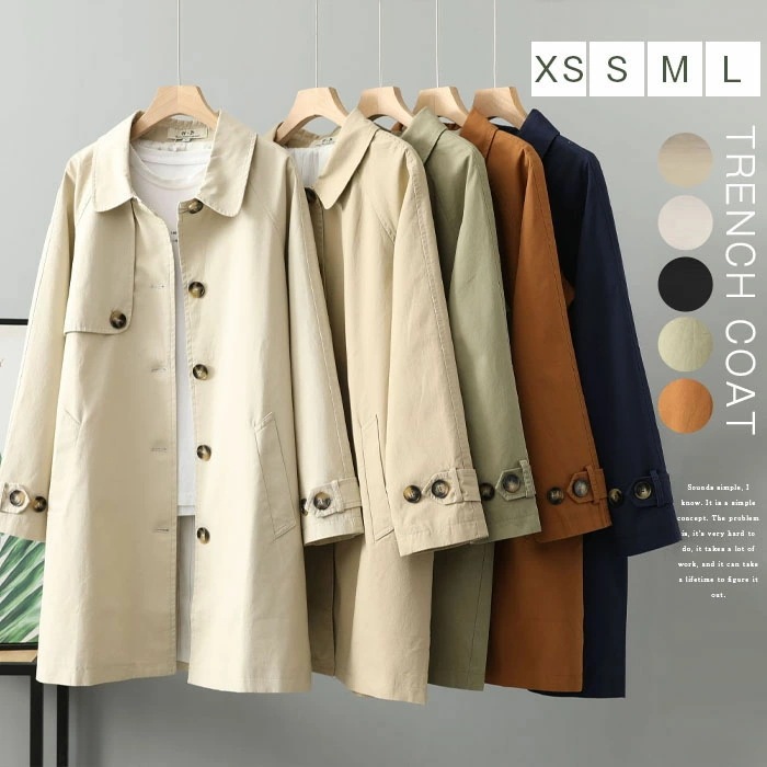 スプリングコート トレンチコート レディース 春コート ロングコート トレンチコート アウター ベーシック 通勤 アウター コート ビジネス 黒 カジュアル フォーマル 入学式 入園式 卒業式 セレ