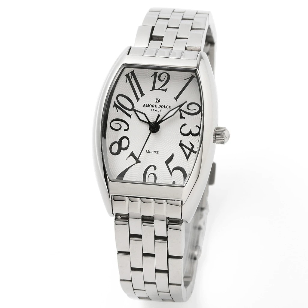 取寄品 正規品 AMORE DOLCE 腕時計 AD18302SS-SSWH トノー メ