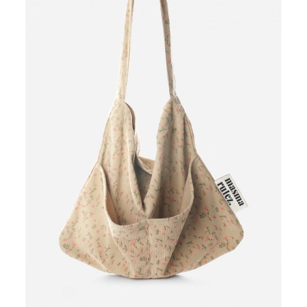 マスマルーレスラビットエコバッグ_コブピンクフラワー