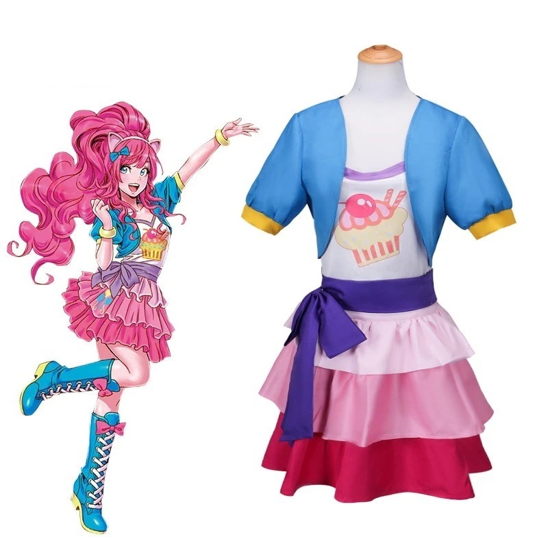 マイリトルポニーコスチュームピンキーパイパフォーマンスコスチューム漫画擬人化ピンキーパイプリンセスドレス