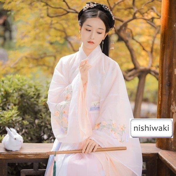 漢服仙女 中国古風 コスプレ 可愛い 唐装漢服 中国古代衣装 ステージ おしゃれ チャイナドレス 撮影 チャイナ服 ワンピース ロングドレス 女性 漢服 中華服