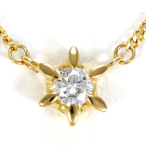 K18 18金 YG ネックレス ダイヤ 0.215 SI2 鑑別書 ジュエリー 中古