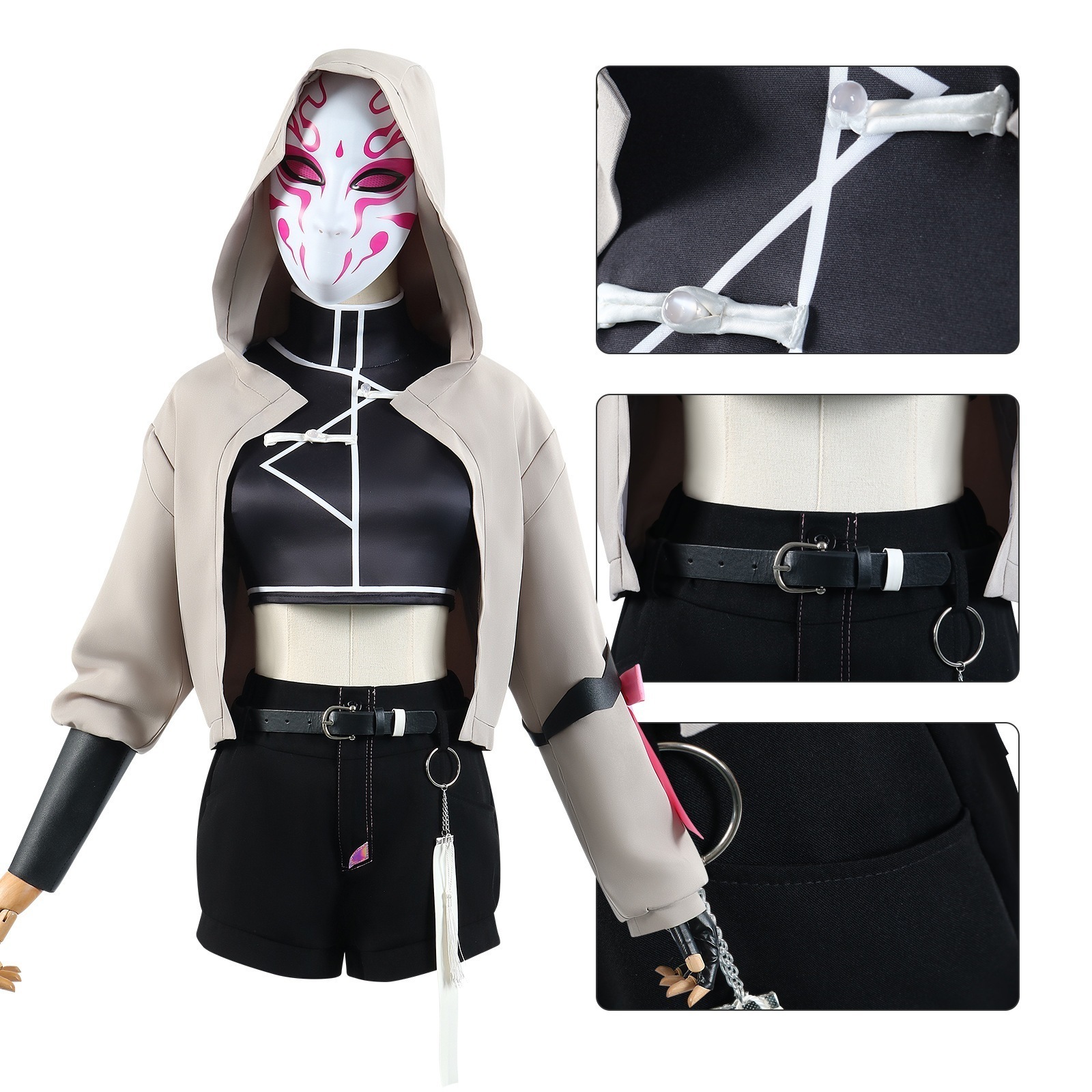 【2025新作】コスプレ 仮装神を斬る凡塵神域cos服仮面小隊薔薇コスプレ衣装二次元アニメ衣装c服 イベント用品