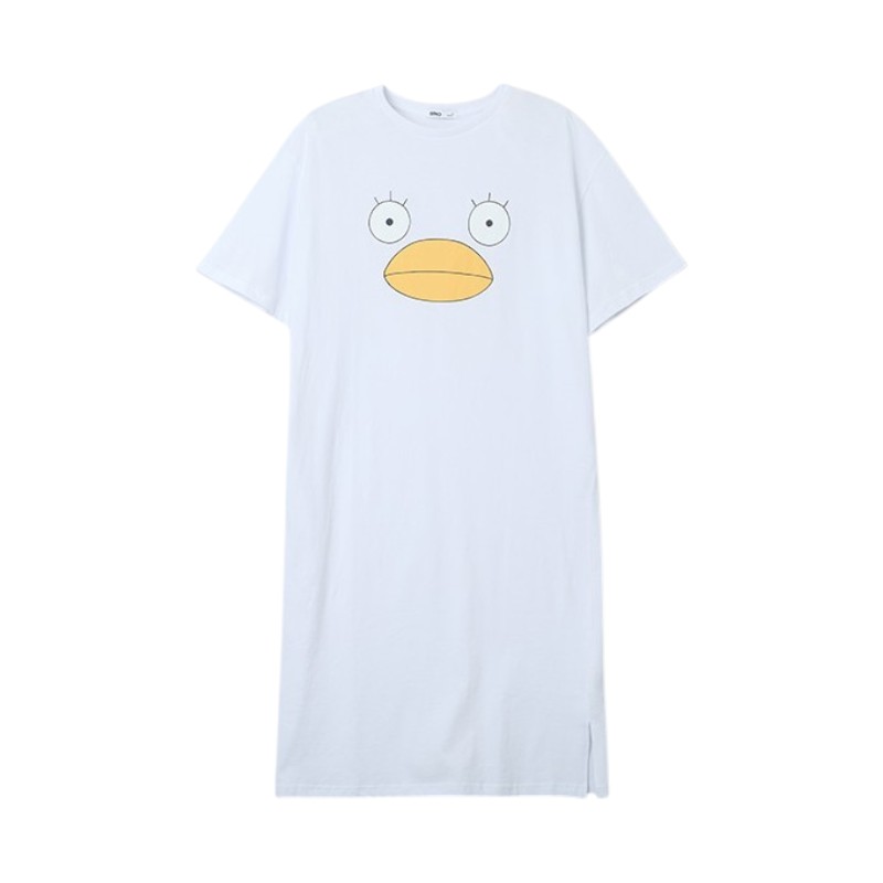 【銀魂コラボ】 エリザベス ワンピースパジャマ_SPPPF38U07 公式正規品 コットンパジャマ ルームウェア ルームファッション 韓国ファッション