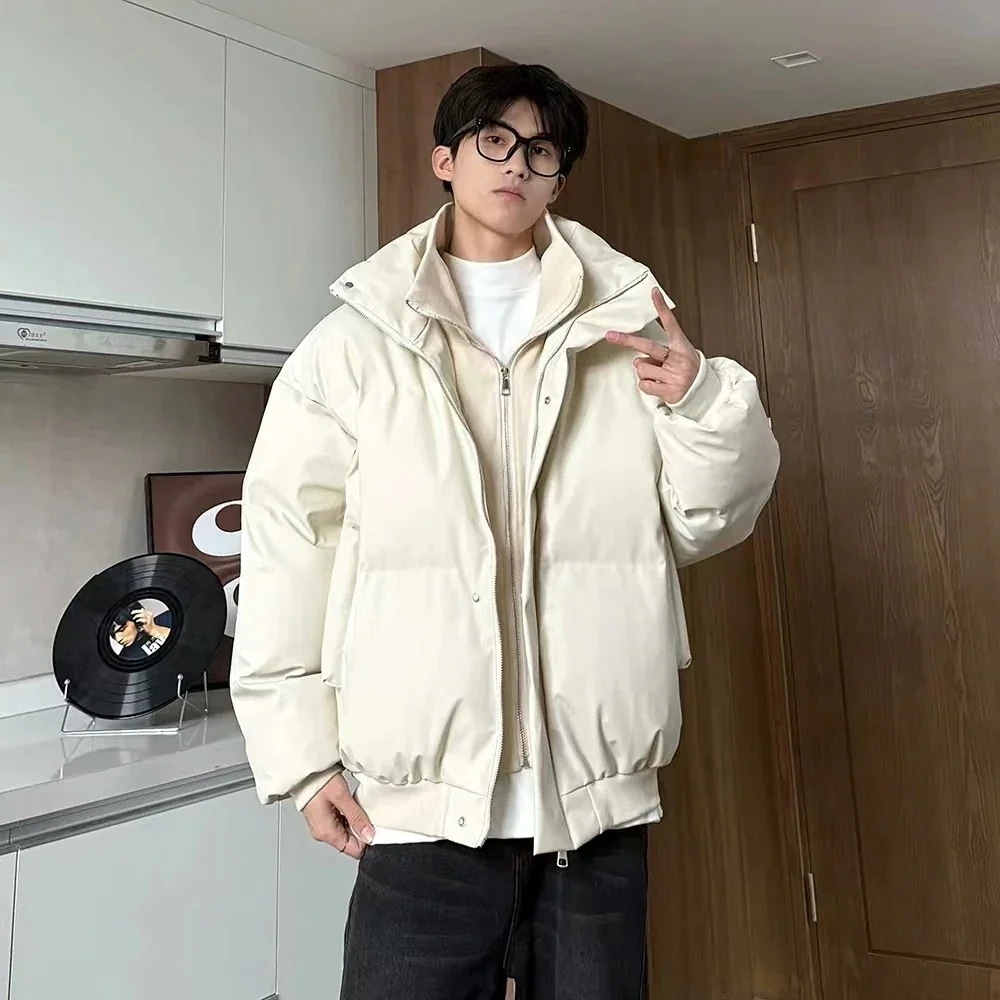 コットンジャケットメンズ緩い暖かい肥厚ダウンジャケット綿の服のカップルのパンの服新流行 新流行