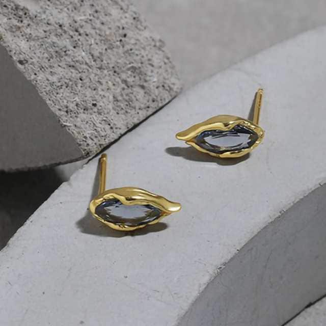 ピアス レディース 種 シード ピアス 計1.0カラット マーキスカット プレゼント 女性 シンプル プラチナ ゴールドコーティング シルバー925 彼女 妻 ギフトラッピング対応 agesugi_s