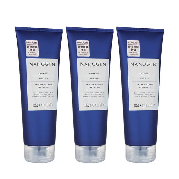 【男性用】ナノジェン チッケニングヘアエクスペリエンス・シャンプーフォーメン 240ml 3本 Nanogen 海外発送 日時指定不可 ヤマト国際便発送