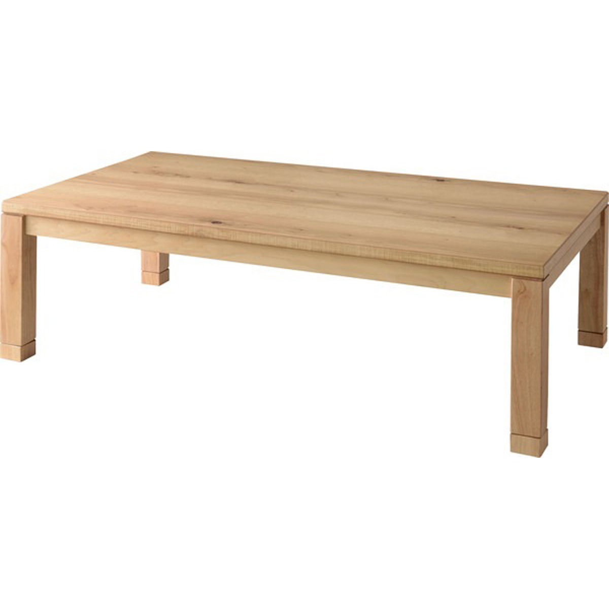 コタツテーブル 天然木化粧繊維板 オーク 天然木 ポプラ ウレタン塗装 石英管温風ヒーター600W LH-U60FC 手元コントローラー KTJ-135