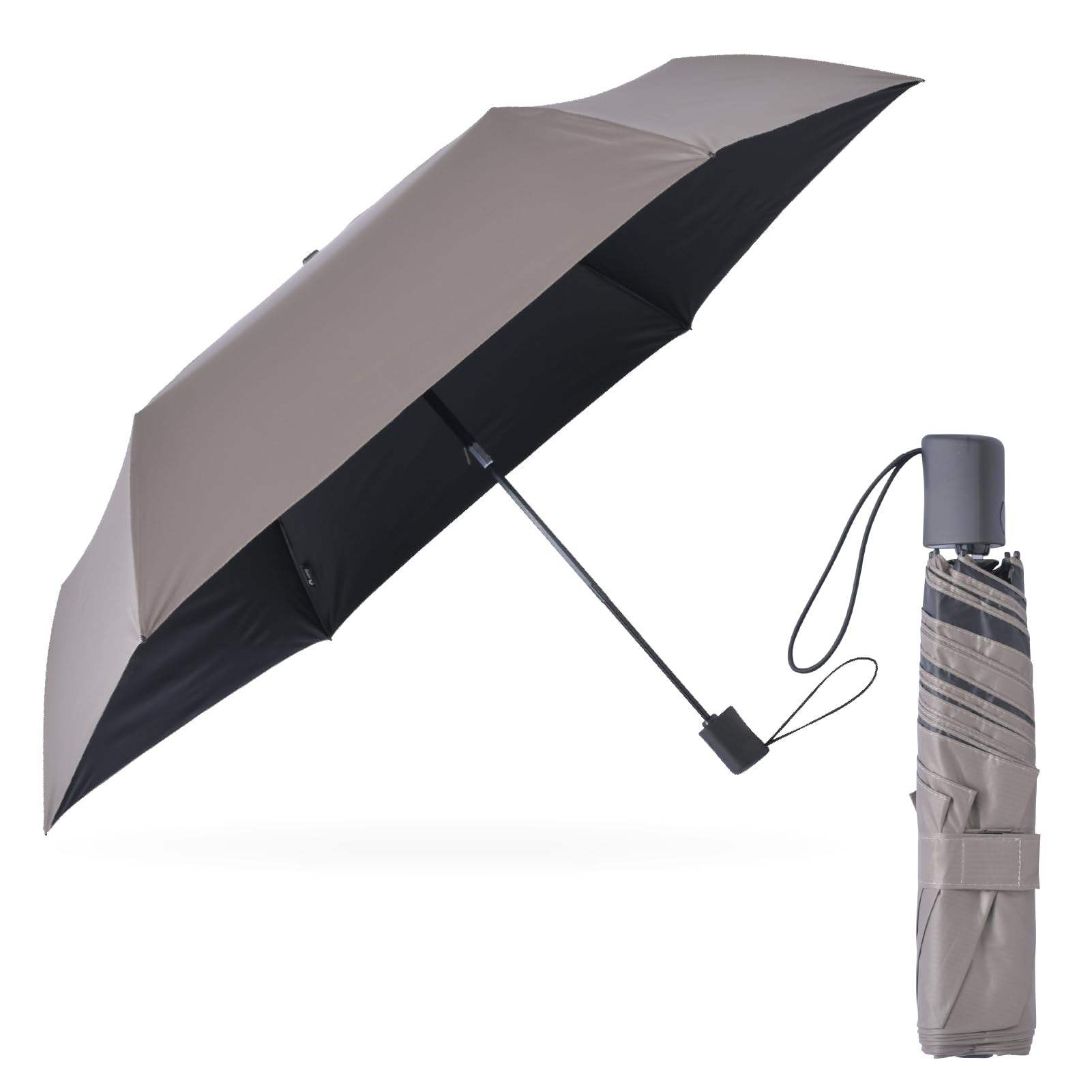 [AMVEL]アンベル 折りたたみ傘 VERYKAL LARGE Flat 自動開閉 薄型 25mm 遮光100% UVカット100% UPF50+ 超軽量 260g コンパクト 収納 6cm×29.