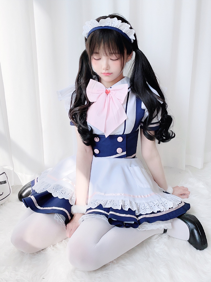 日本のコスプレ衣装ロリータ姫スカートメイドカフェメイド可愛い優しい女の子