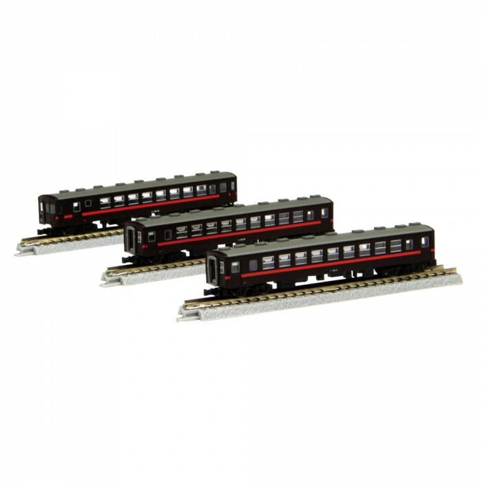 もおか鐡道 50系客車 （赤帯） 3両セット T014-4