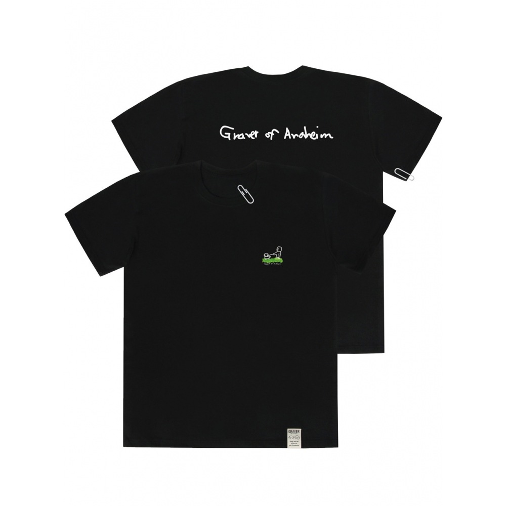グレイバーパピーワークバックロゴ半袖Tシャツ 3COLOR