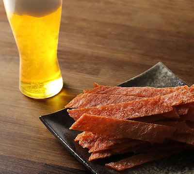 他サイト： チキンジャーキー 管理栄養士監修 おつまみ 国産 鶏胸肉 とりむね肉 保存料少なめ お得な330g 創業73年の老舗製造 歯応えしっかり あっさり味(「330g」x１袋)の商品画像