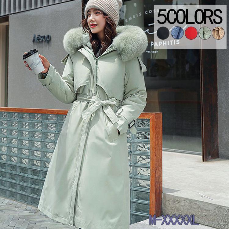 ダウンコートレディース 3WAY アウター ロングコート 着痩せ ダウンジャケット 軽量 フード付き 暖かい 大きいサイズ 防寒 アウター 体型カバー 取り外し可能