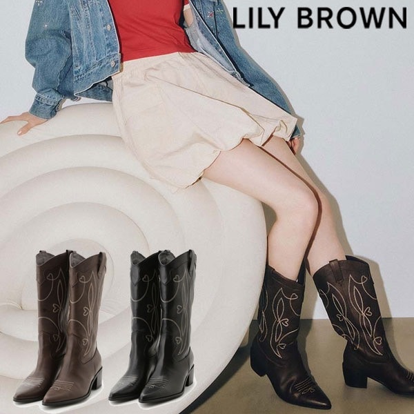 【即納】リリーブラウン LILY BROWN 靴 25春夏 ウエスタンブーツ ブーツ lwgs251307
