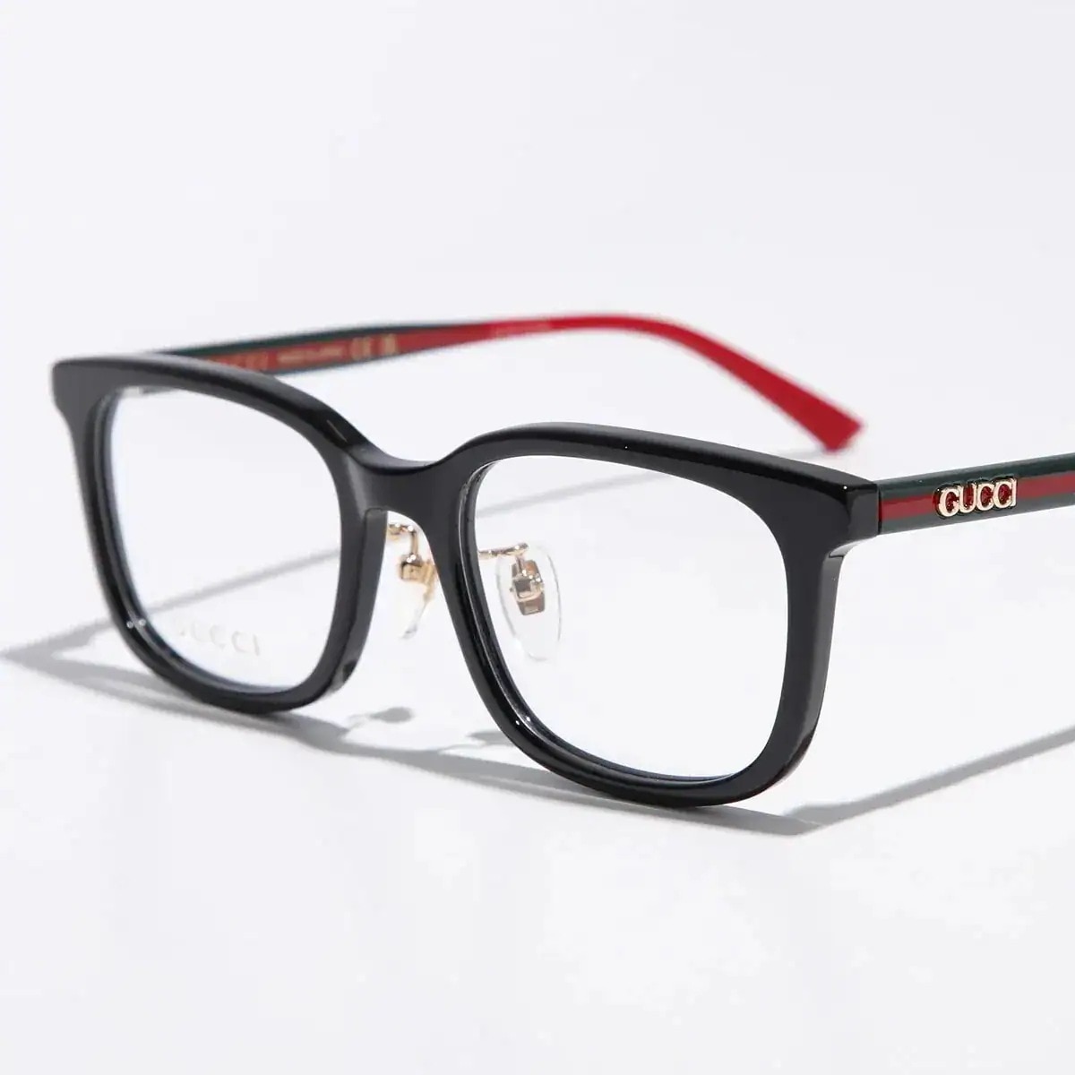 GUCCI グッチ メガネ GG1873OK レディース スクエア型 ロゴ 黒縁 アイウェア メガネ めがね 眼鏡 伊達メガネ 001 BLACK GREEN