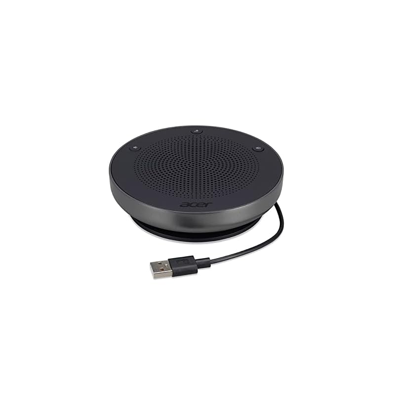 即納：Acer カンファレンススピーカー ASK130 スピーカーフォン 会議用 マイク スピーカー 一体型 双方向通話 USBマイク USB-A接続 最大6人 360 全指向性集音マイク アンプ