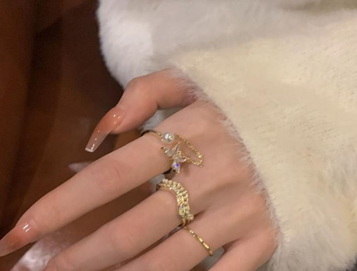 指輪 レディース INS 蝶々 指輪 ニット 可愛らしい リング ペアリング 指輪