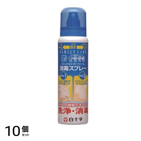 白十字 FC ジェット&ミストフォーム消毒スプレー 100mL (レギュラー) 10個セット