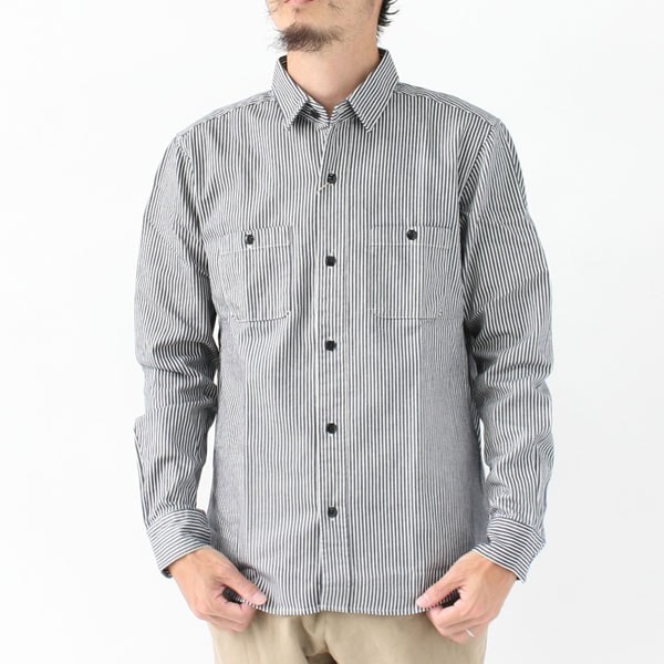 ヒッコリーシャツ メンズ 日本製 シャツ ヒッコリーワークシャツ レディース 大きいサイズ ストライプ アウトドア コットン100％ 長袖 おしゃれ ロングスリーブ 5,752円