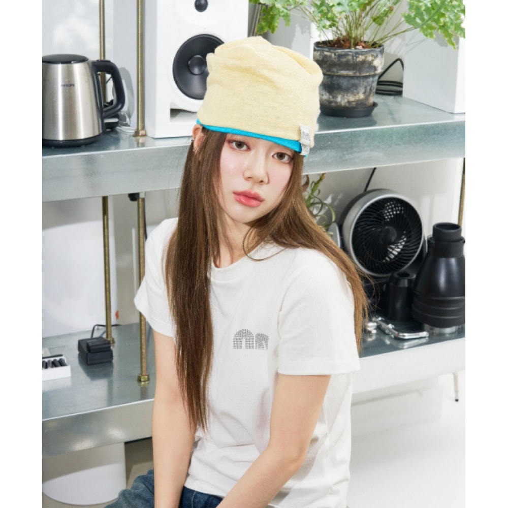 新品ではありません Nn Label ベーシックビーニーイエロー