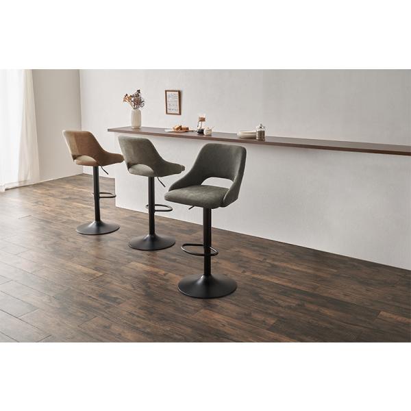 カウンターチェア ハイチェア 高さ調整 レザー フットレスト 背もたれ付き 椅子 チェア いす イス 座面高63-83cm バースツール スタンドチェア