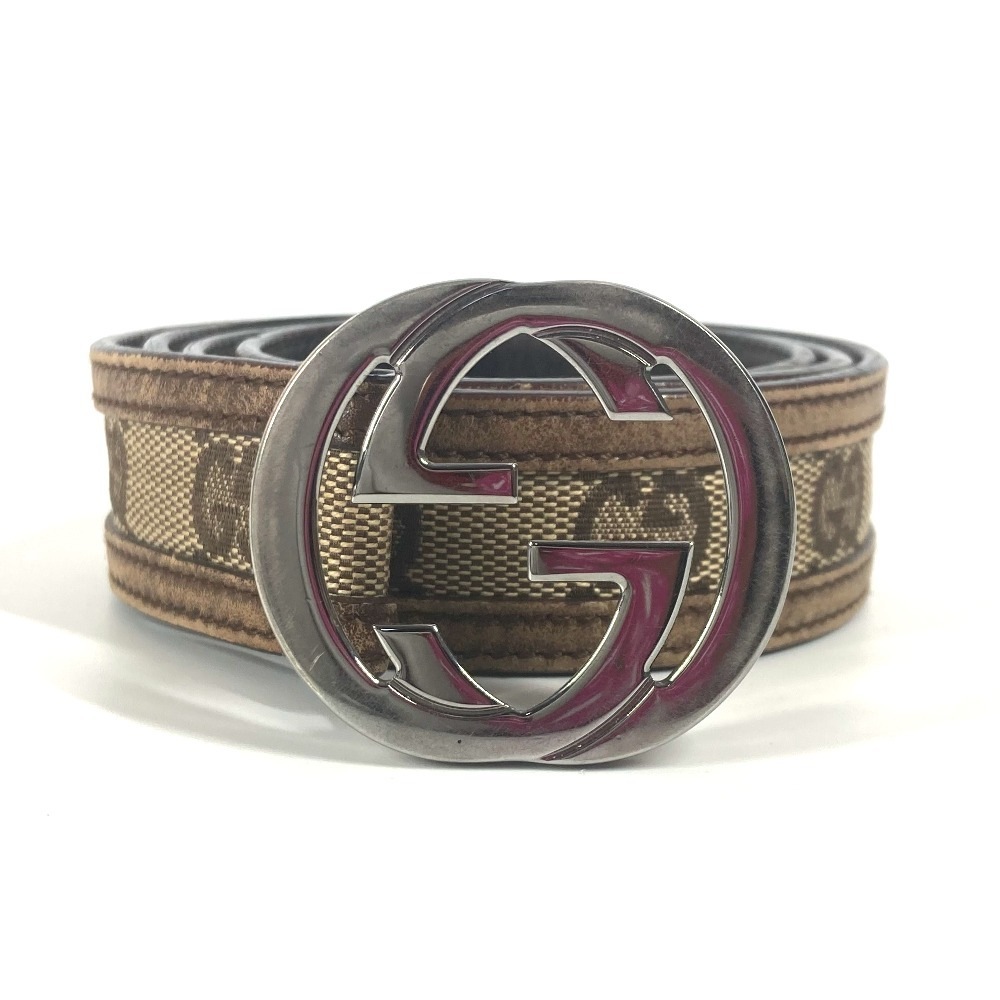 ベルト GG ロゴ バックル アクセサリー GGキャンバス/レザー ベージュ