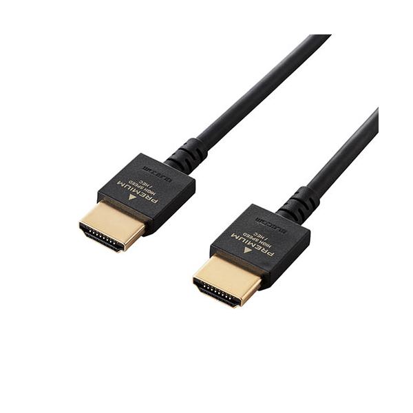(5個セット) エレコム HDMIケーブル/Premium/やわらか/2.0m/ブラック DH-HDP14EY20BKX5