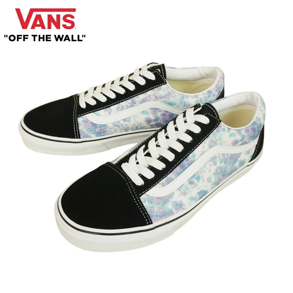 バンズ VANS ヴァンズOLD SKOOL オールドスクール(ENGLSHLVNDRTIEDYE)BLKPRPパステル キャンバス スウェード スエードメンズ
