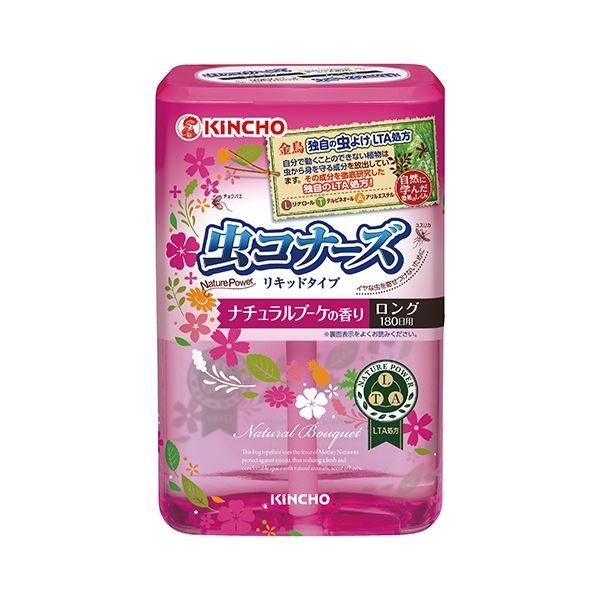 （まとめ）大日本除蟲菊 KINCHO 虫コナーズ リキッドタイプ 180日用 ナチュラルブーケ 1個 10セット