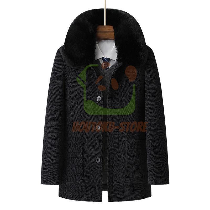 ビジネスコート 中綿コート メンズ 大きい 襟ファー付き ファー取り外し可 ミドル丈 ハーフコート 防風 防寒着 暖かい 裏ボア 裏起毛 おしゃれ 秋 秋服 冬 冬服 5,373円