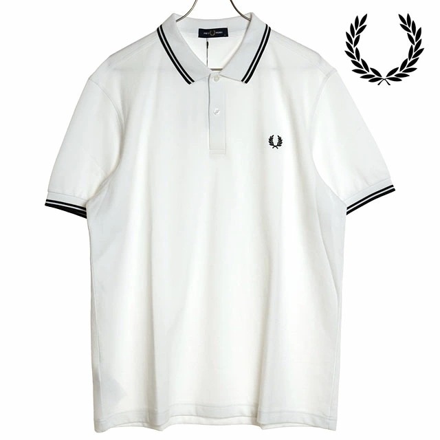ポロシャツ ツイン ティップド フレッドペリーシャツ [M3600-200] TWIN TIPPED FRED PERRY SHIRT メンズ トップス 半袖 コットンピケ WHITE 11,154円