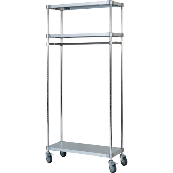 アイ・エル・シー GH3-3590 燕三条製 PROFACE ガルバリウムソリッドハンガーラック3段 350×900×1800 クロムメッキポール メーカー直送