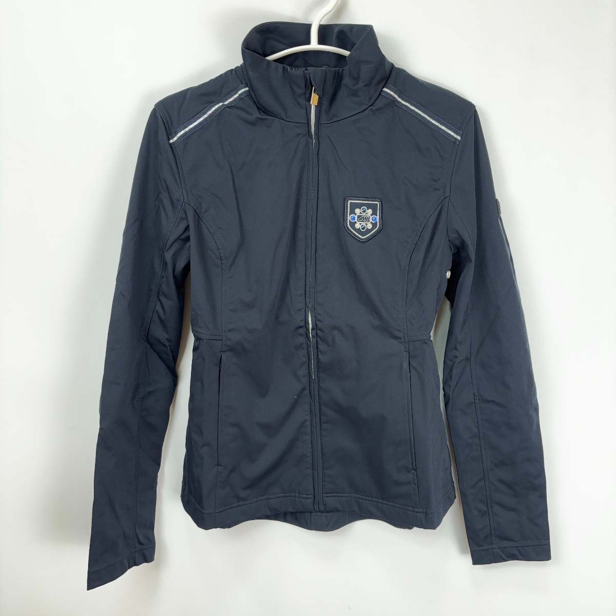 【中古・未使用品】EQUILINE エクイライン Shen デュアルテック ライディング ソフトシェルジャケット S blue R09673 レディース 乗馬 馬術