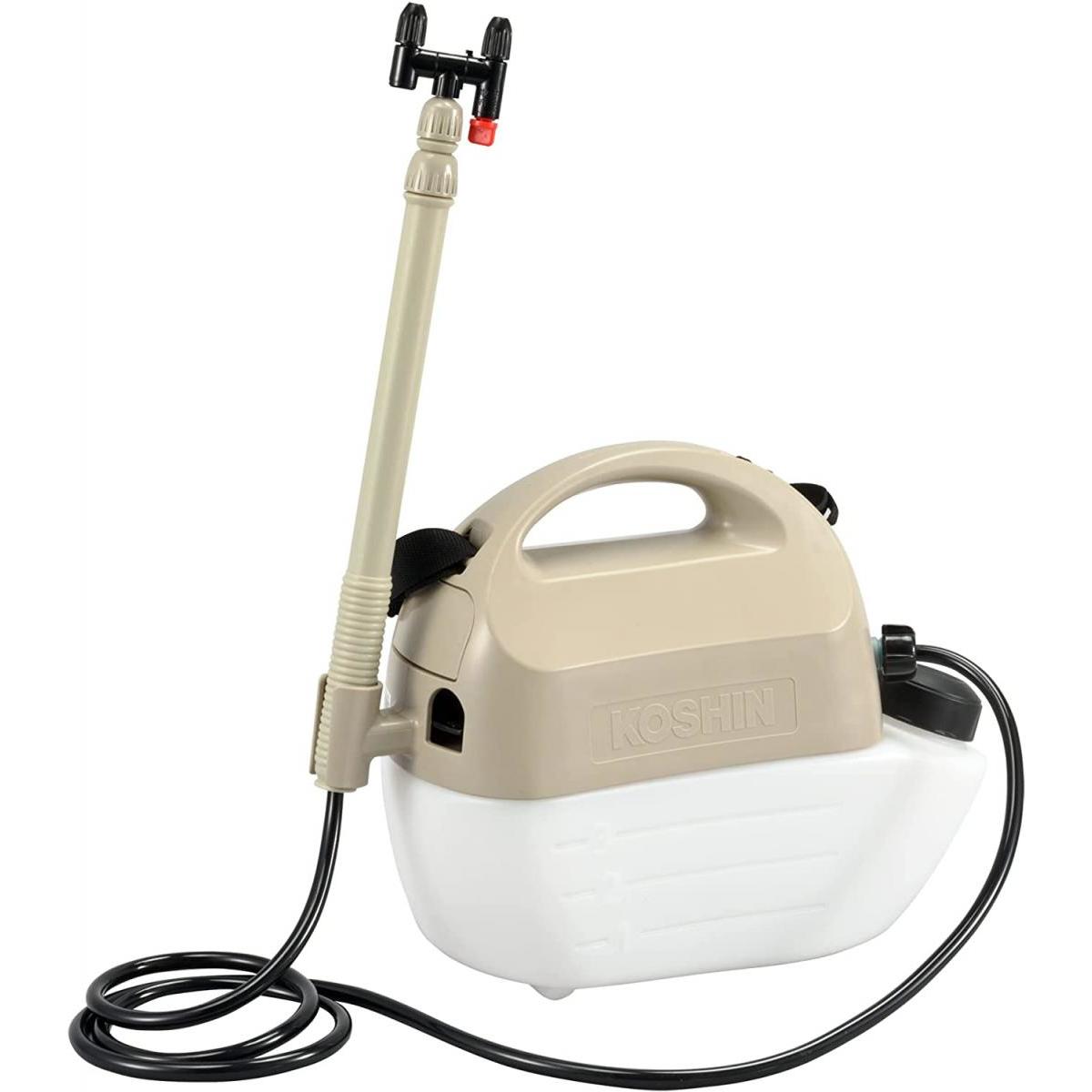 【在庫有・即納】工進(KOSHIN) 乾電池式噴霧器 ハイパワー 3L GT-3HD　単一乾電池6本(別売) 除草 殺虫 3段伸縮1頭口ノズル 100cm 肩掛け