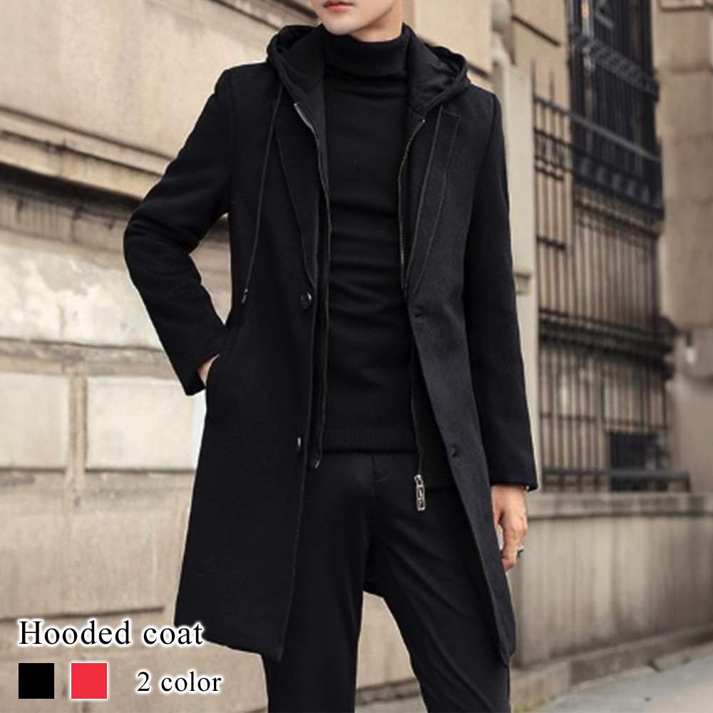 チェスターコート メンズ フード付きコート ショート グレンチェック 軽い アウター ウール 冬 トレンチコート グリーン コート ハーフコート 青 40代 春 ジャケット ロング ピーコート ブラン