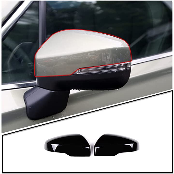 自動車サイドミラー 装飾カバー スバルXV Forester Outback Legacy 2019-2022( ブラック)