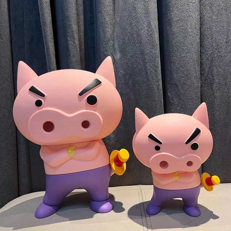 【配送料無料】 クレヨンしんちゃんの大きな置物ふっくら左衛門フィギュアフィギュアフィギュアフィギュアリビングデスクトップキャラクター人形誕生日プレゼント