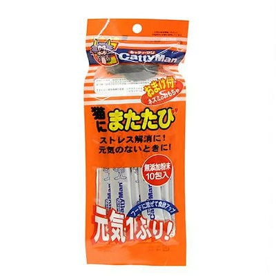 他サイト： キャティーマン　猫にまたたび　無添加粉末　１０包入　猫　またたび　ＣＲＣ35―45―10―00―00の商品画像