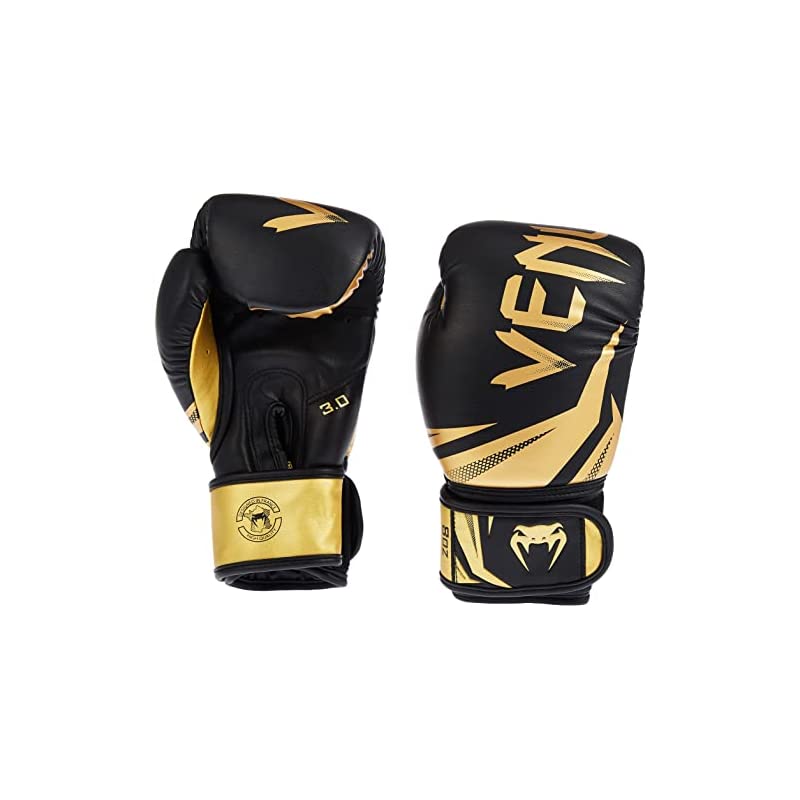 VENUM [ヴェヌム] ボクシンググローブ Challenger 3.0 チャレンジャー 3.0 (黒/ゴールド, 14oz)