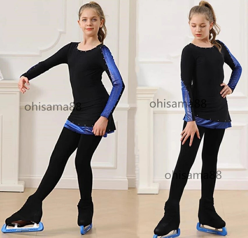 新品掲載！フィギュアスケート衣装 アイススケート スポーツウェア 上下セット ストレッチ 競技 ステージ 美しい フィギュアスケート アイスダンス スケート 子供 大人 スケートウエア 衣装 トレーニ