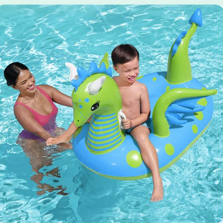 子供のインフレータブルpterodendron Toucanウミガメワニマウント男の子と女の子サメとトカゲが水面のサークルで遊ぶマリンスポーツ用品