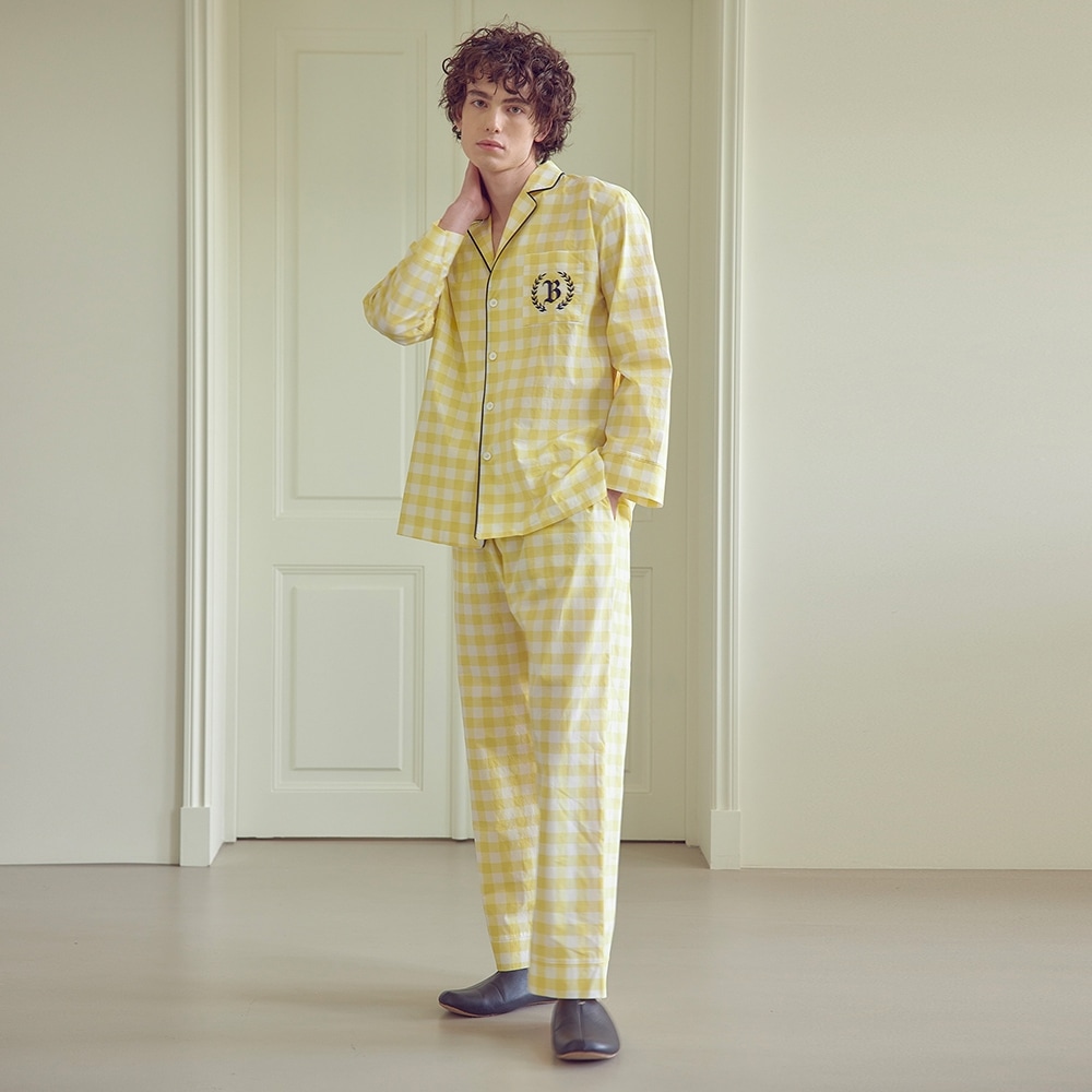 BALCONY [3828-BBSHP] アンティーブパジャマ(men) Yellow