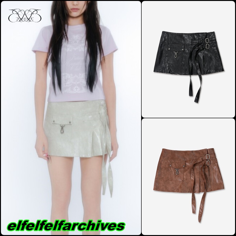 【elfelfelfarchives】PLEATES WRAP SKIRT