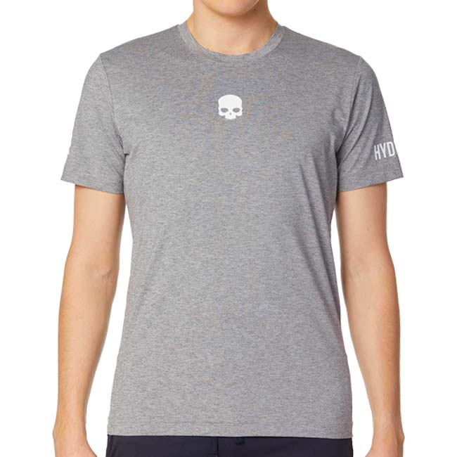 海外サイズ HYDROGEN(ハイドロゲン) 2023 FW メンズ メッシュラバースカル TECH 半袖Tシャツ バックプリント D00006-015 グレーメランジ