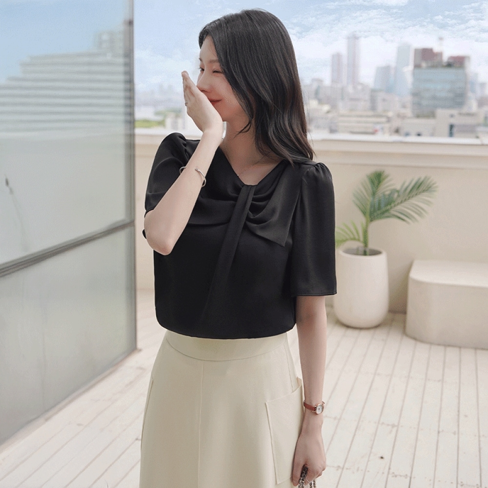 クリック＆ファニー プゼント リボンブラウス モデル名