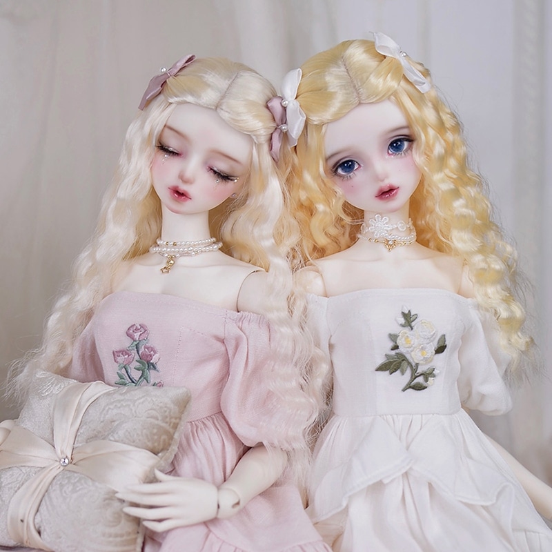 BJDドールウィッグ パーマ ロング プリンセス 仙女スタイル ウェーブ カール SD/小顔SD/MSD/幼SDサイズ人形用