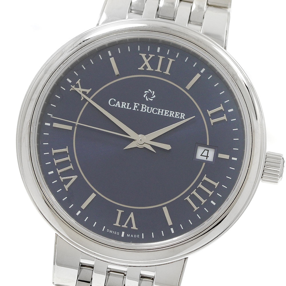 カール F.ブヘラ CARL F.BUCHERER 00.10314.08.55.21 アダマビ デイト 自動巻き メンズ 良品 保証書付き_942679【中古】