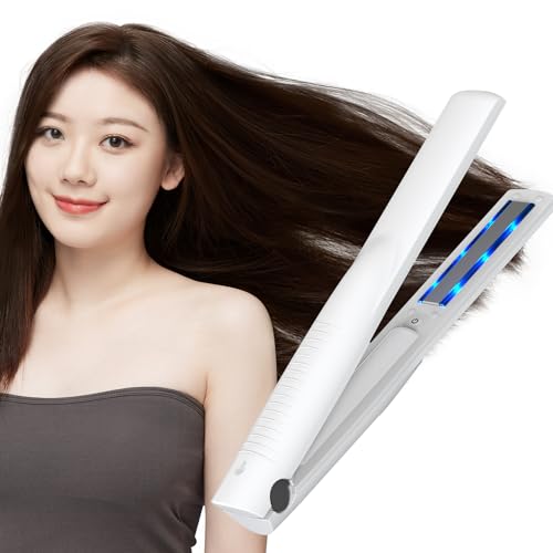 Kiboer 超音波トリートメント アイロン ツヤ髪 浸透促進 ヘアアイロン ヘアダメージ補修 ヘアケア 1MHz 青色LED 浸透率アップ トリートメント導入器 プロ仕様 縮毛矯正 エフォートレス