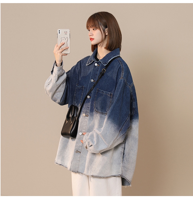 アウター ブルゾン ジャケット Gジャン 上着 袖あり 長袖 デニム ブルーデニム カラーデニム かわいい 大人可愛い 上品 おしゃれ お洒落 かっこいい レトロ マニッシュ ボーイッシュ 個性的